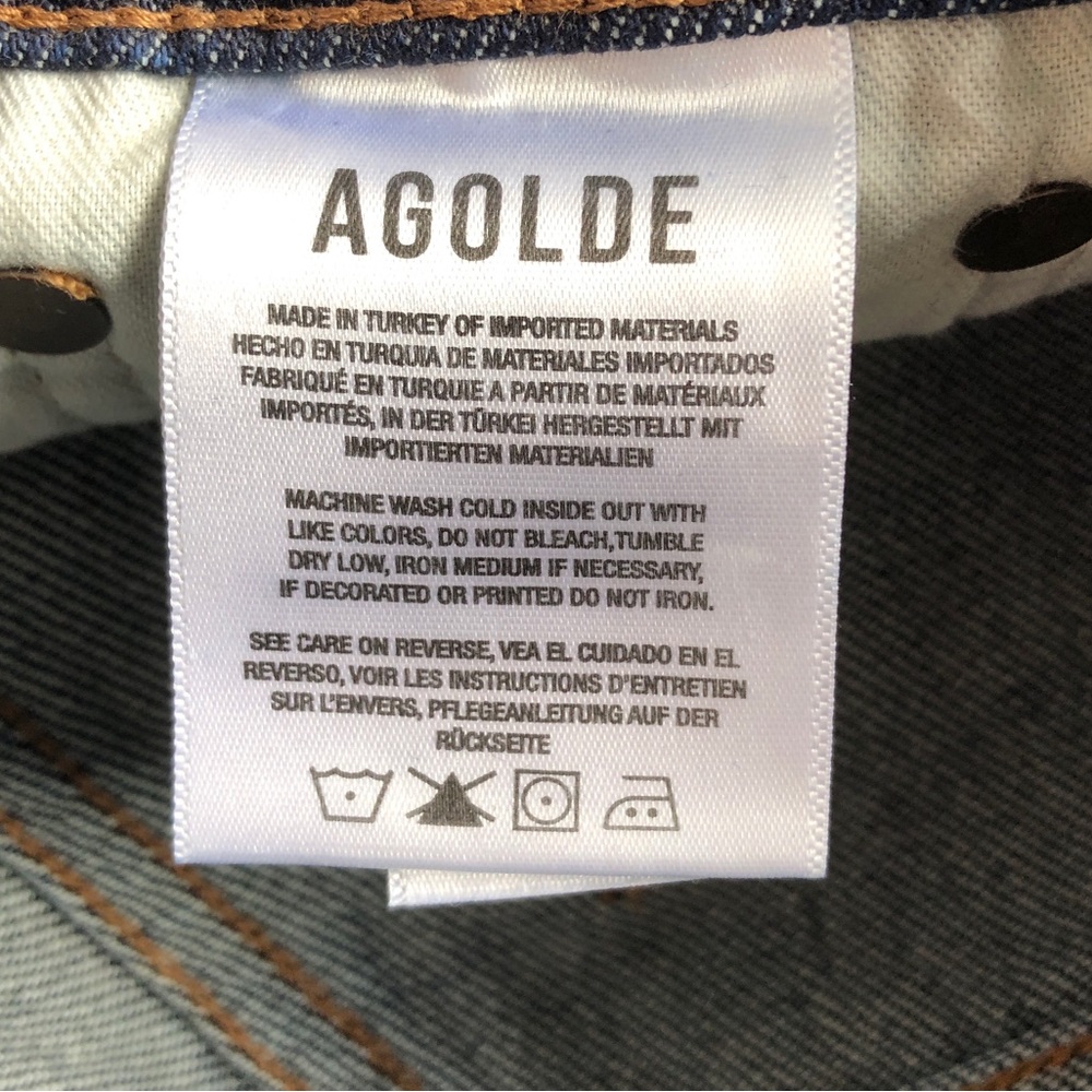 Agolde Ren Jeans High Rise Wide Leg A200B-1554 Comfort Stretch - Picture 12 of 16